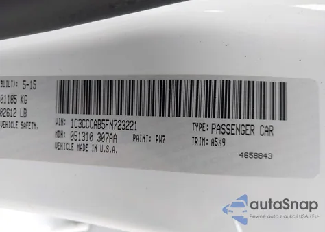 2015 Chrysler 200 Limited из США, поврежденный, VIN 1C3CCCAB5FN723221